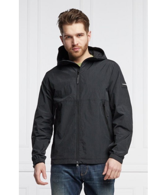 Calvin Klein Men's Crinkle Nylon Blouson W. Hood Jacket