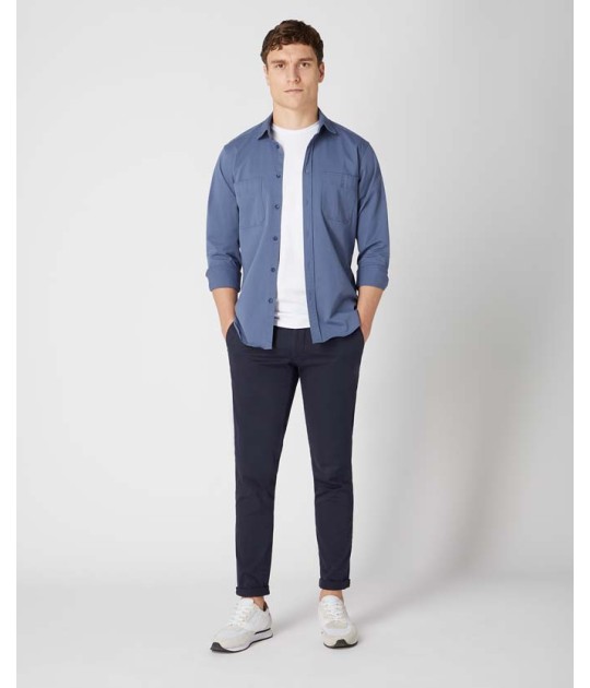 Blue Regular Long Sleeve Casual Shirt